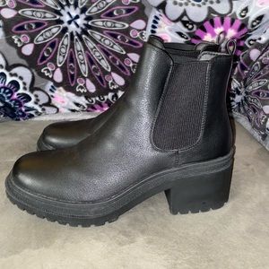 Black Platform Booties - “I.D. Required” Brand
